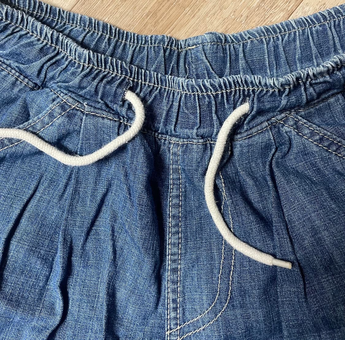 [moaa] 고바이 데님 밴딩 팬츠 (연청) 상품이미지4