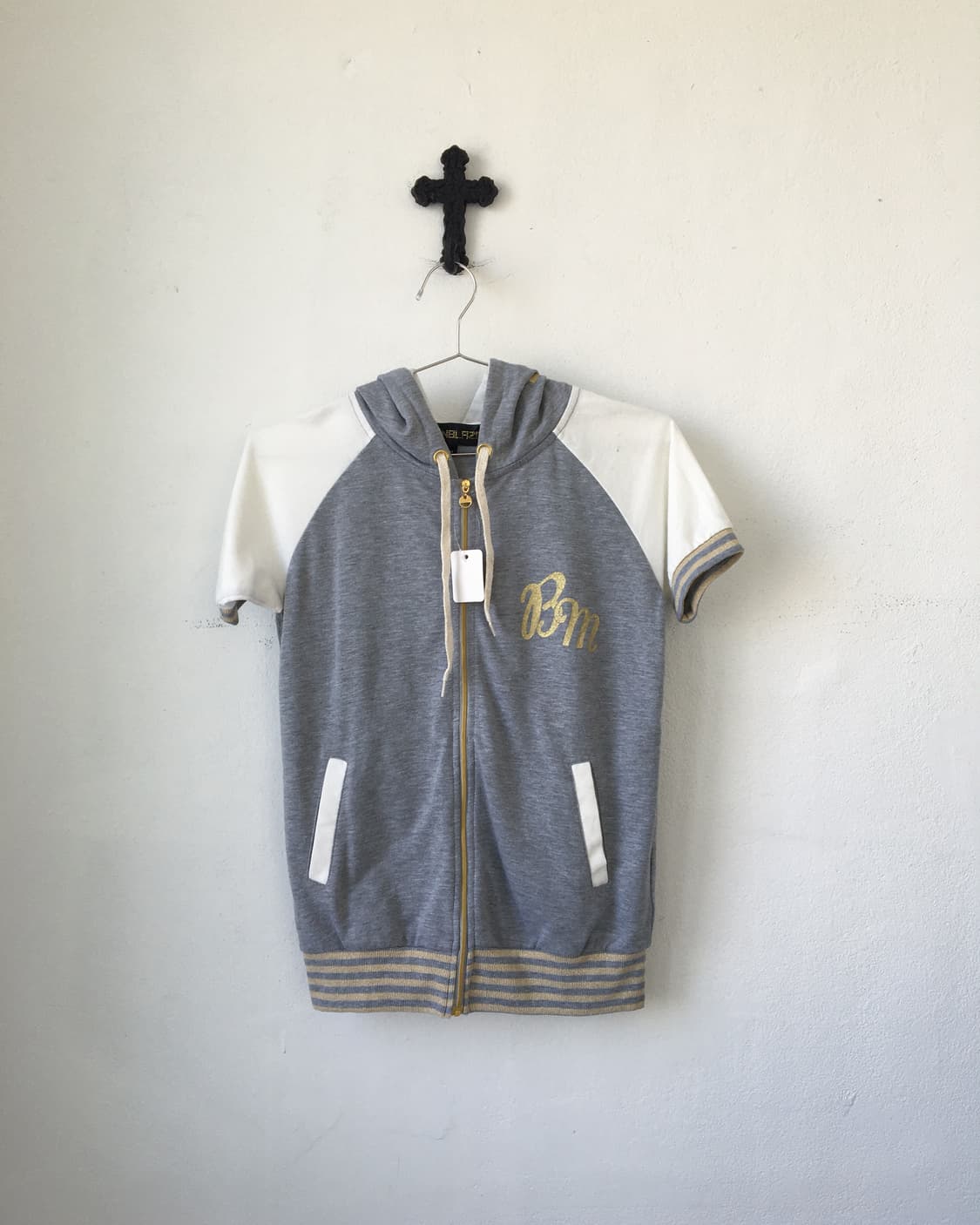 Half sleeve hood zip up 상품이미지1
