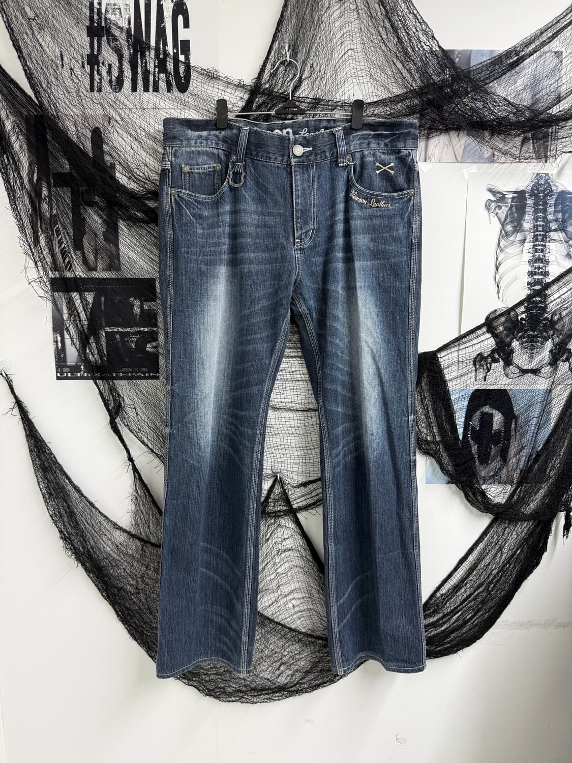 Vanson punk mood patch jeans 상품이미지3