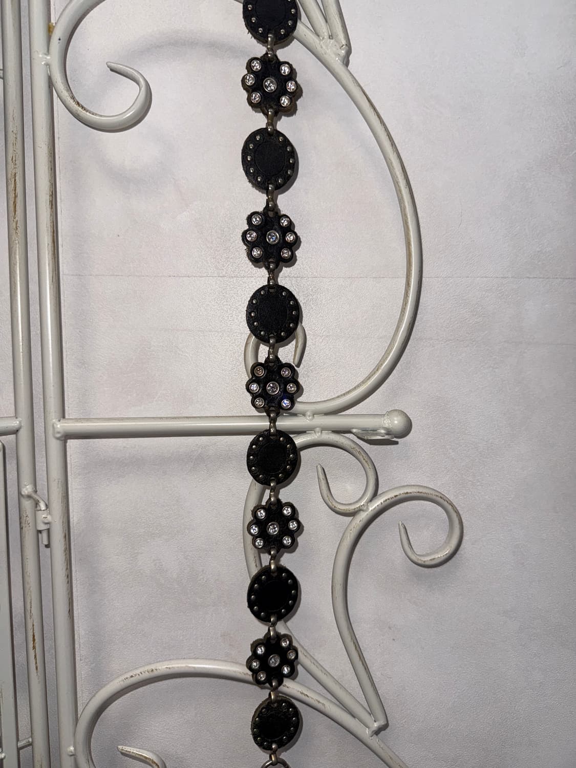 Black oriental flower cubic chain belt 상품이미지6