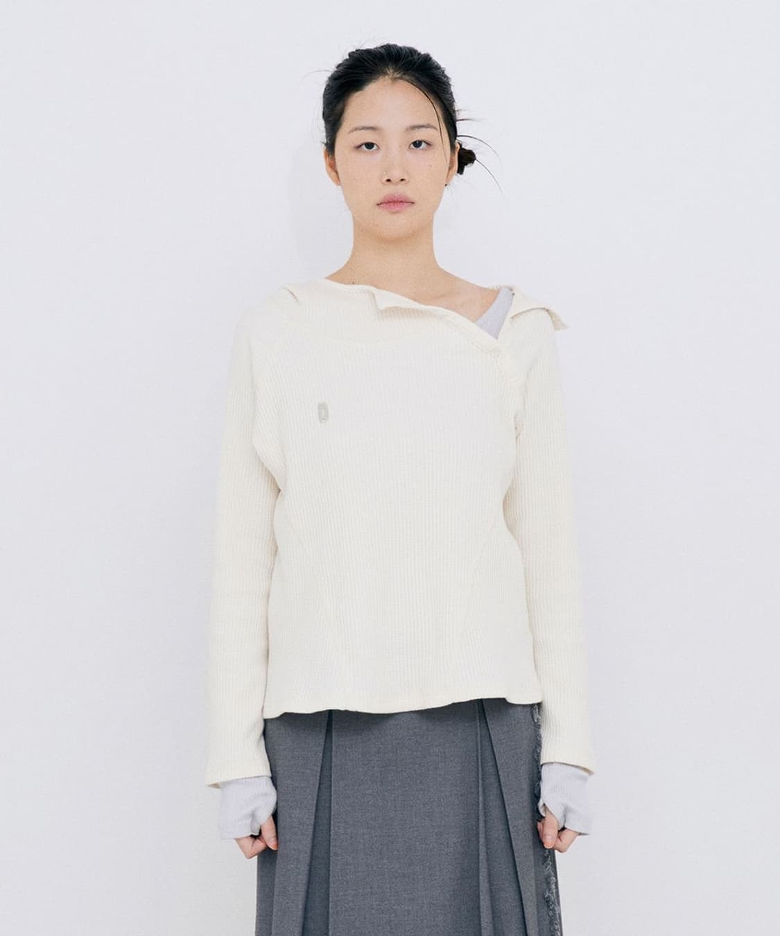 할로미늄 와플 후디 에크루 상품이미지1