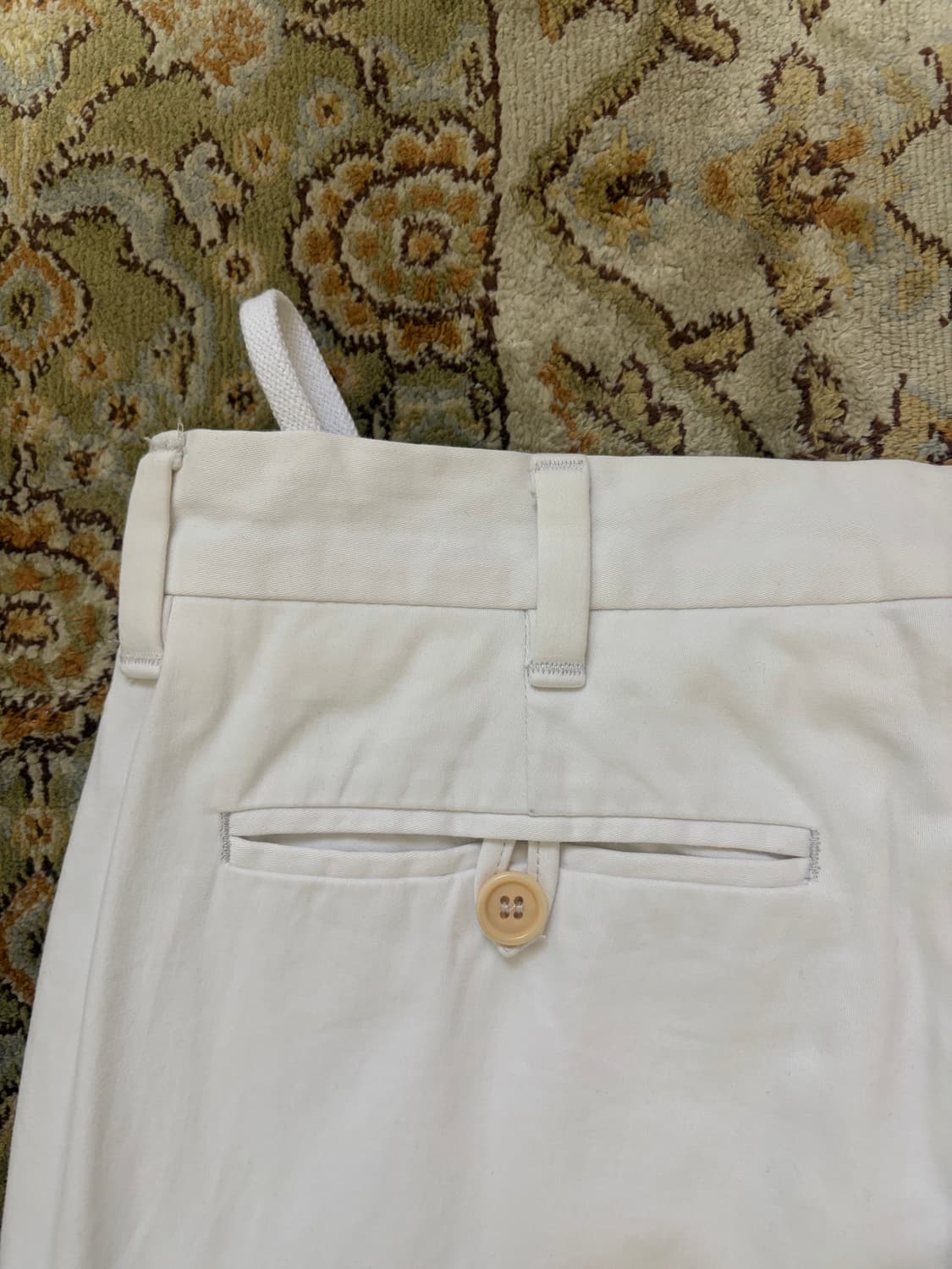 90s 헬무트랭 아카이브 몰스킨코튼 밀리터리 화이트 트라우저 상품이미지7