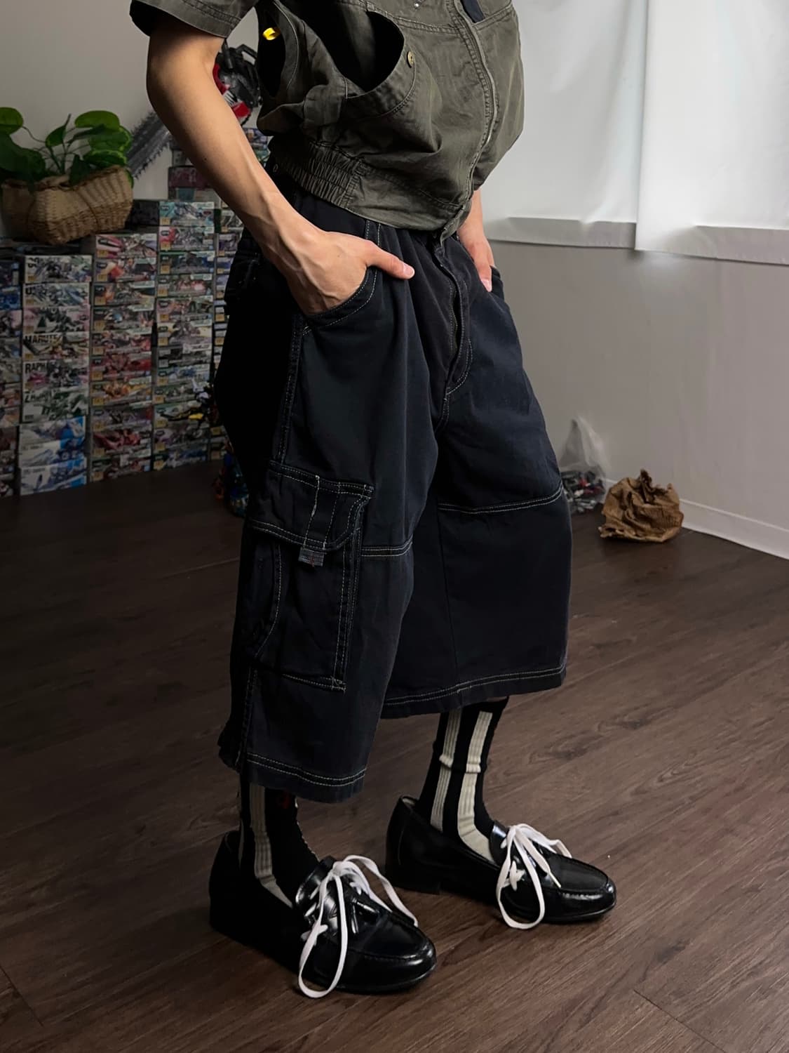 00's Hobo 와이드 카프리 죠츠 상품이미지6