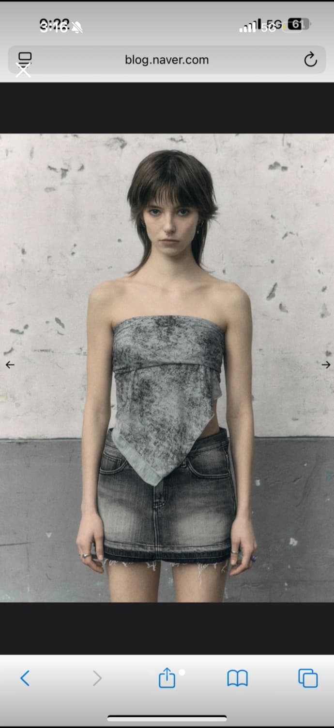 보헤미안 서울 흑청 미니스커트 상품이미지2