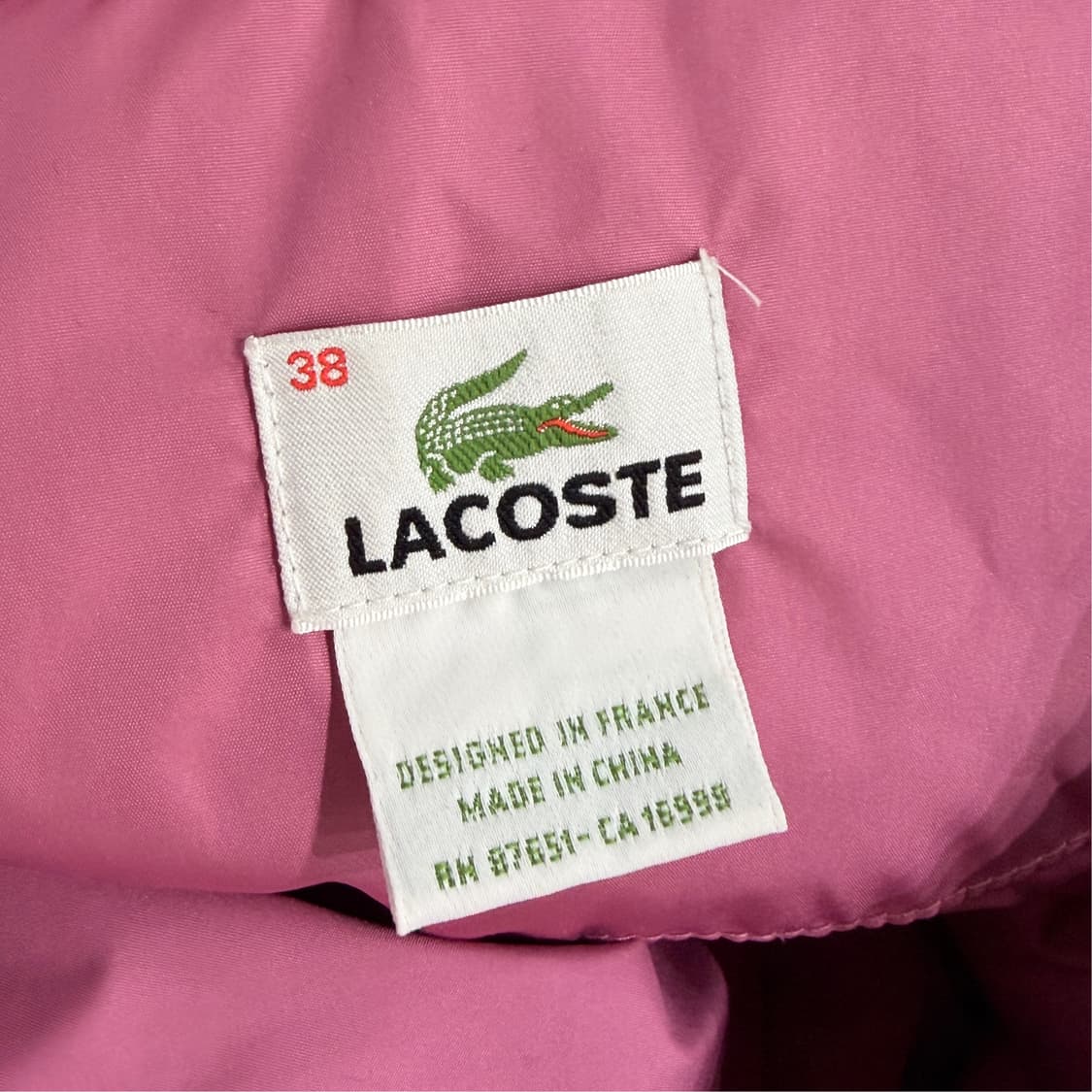 [38] 라코스테 패딩조끼 핑크 상품이미지9