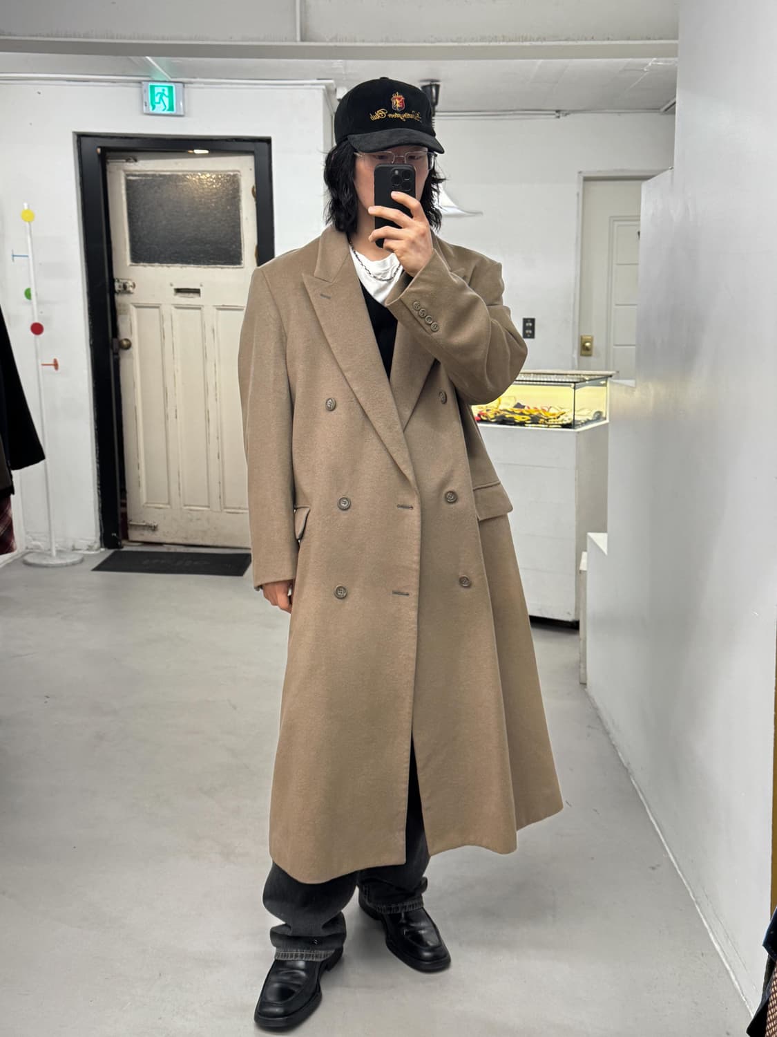 캐시미어 더블 코트 상품이미지5