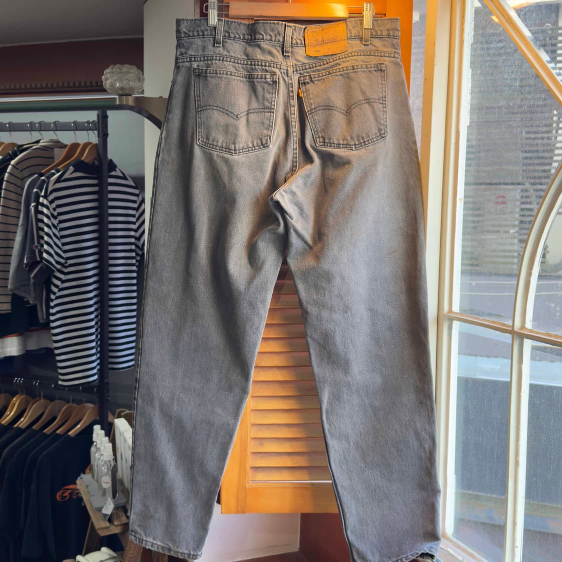 90s 리바이스 550 흑청 데님팬츠 W36 L32 상품이미지8