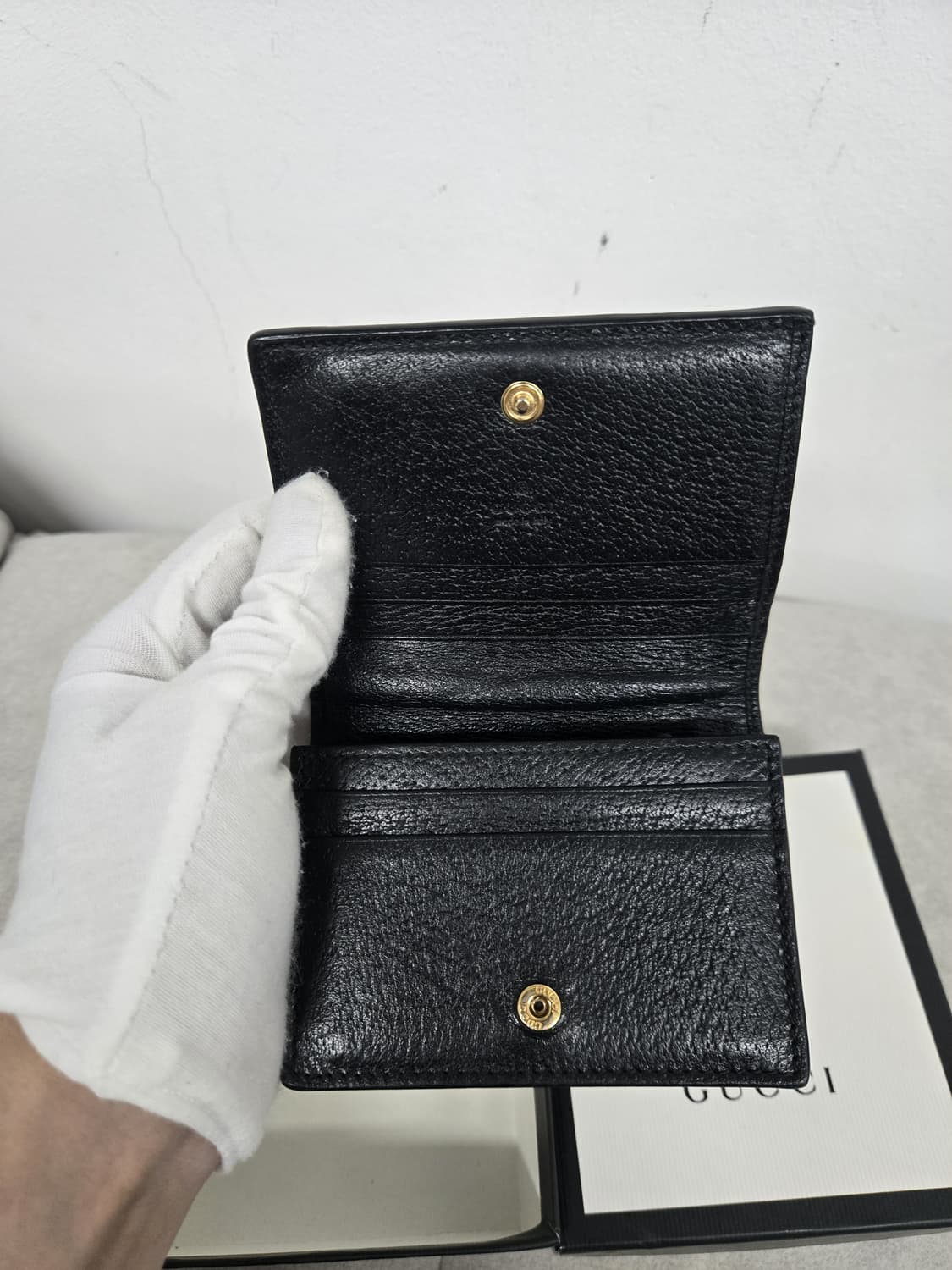 [보증서 정품]구찌 블랙 오피디아 반지갑 상품이미지5