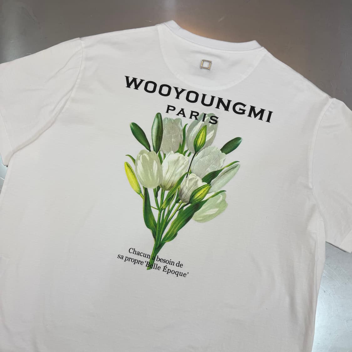 [리오브전포점] 우영미 플라워 프린트 백로고 반팔 50 상품이미지3