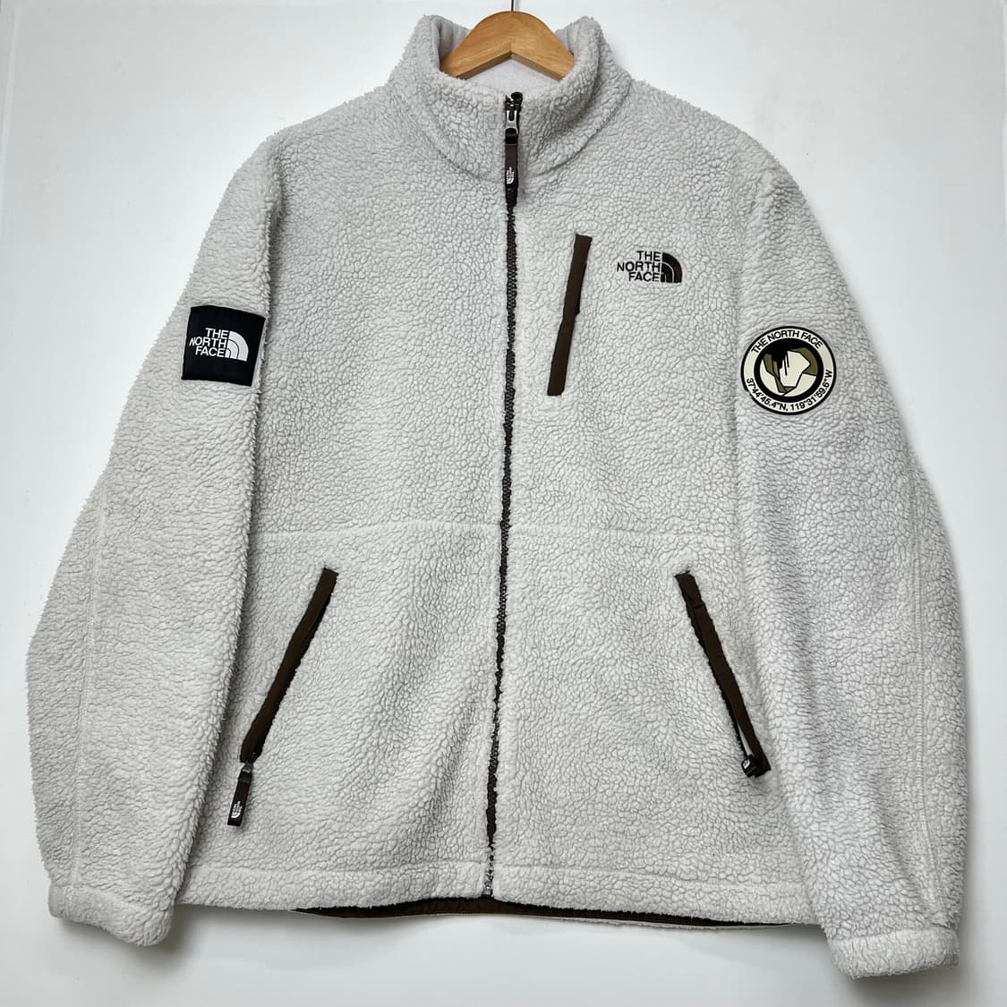 TNF 노스페이스 화이트 후리스 자켓 상품이미지4