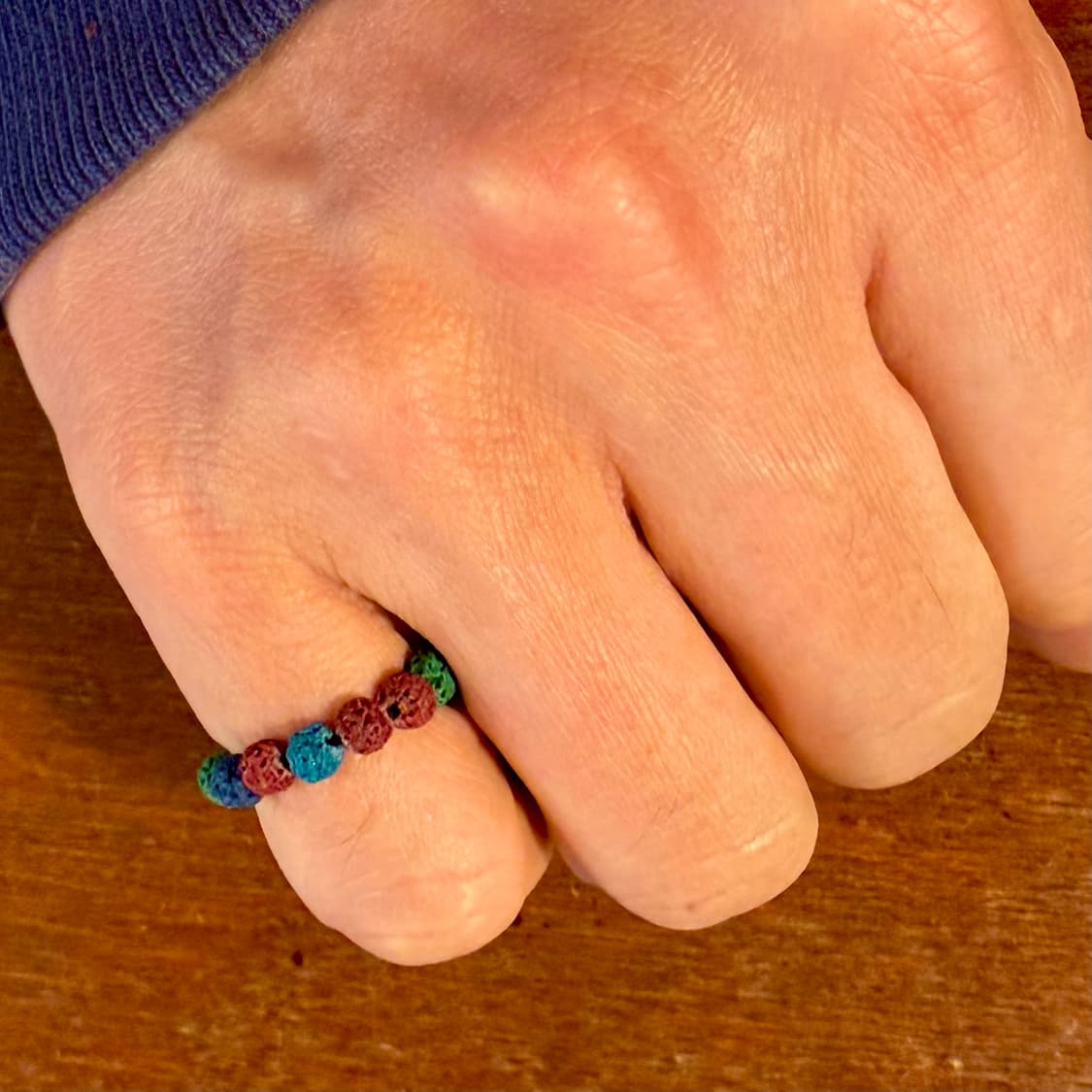 새상품 오리지널 화산석 남여공용 컬러 반지 상품이미지1