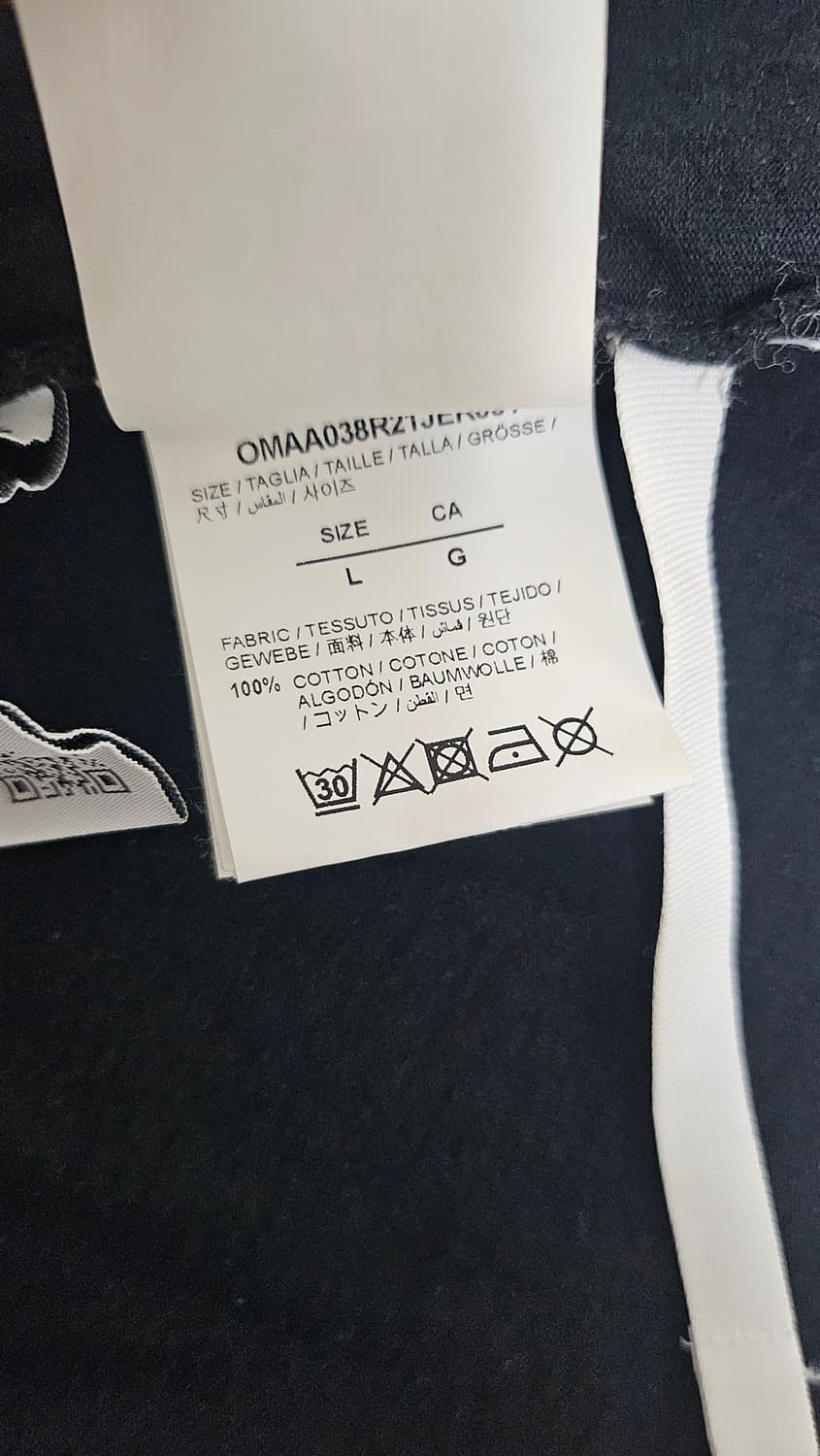 [정품/L] 오프화이트 21SS 블루 모나리자 애로우 오버핏 반팔 티셔츠 상품이미지4