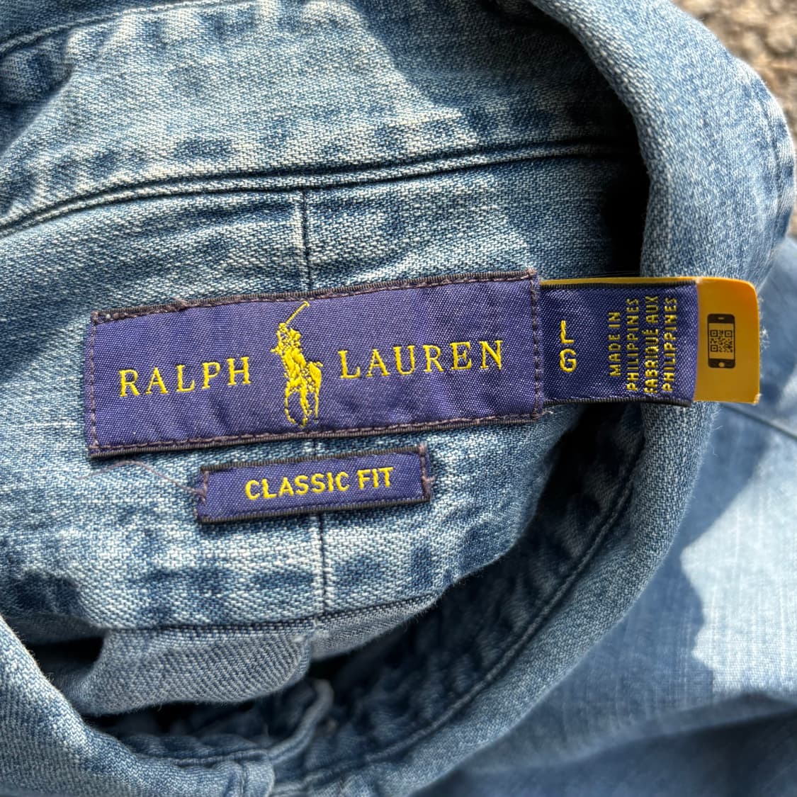 폴로 랄프로렌 샴브레이 신형 셔츠 L 상품이미지5