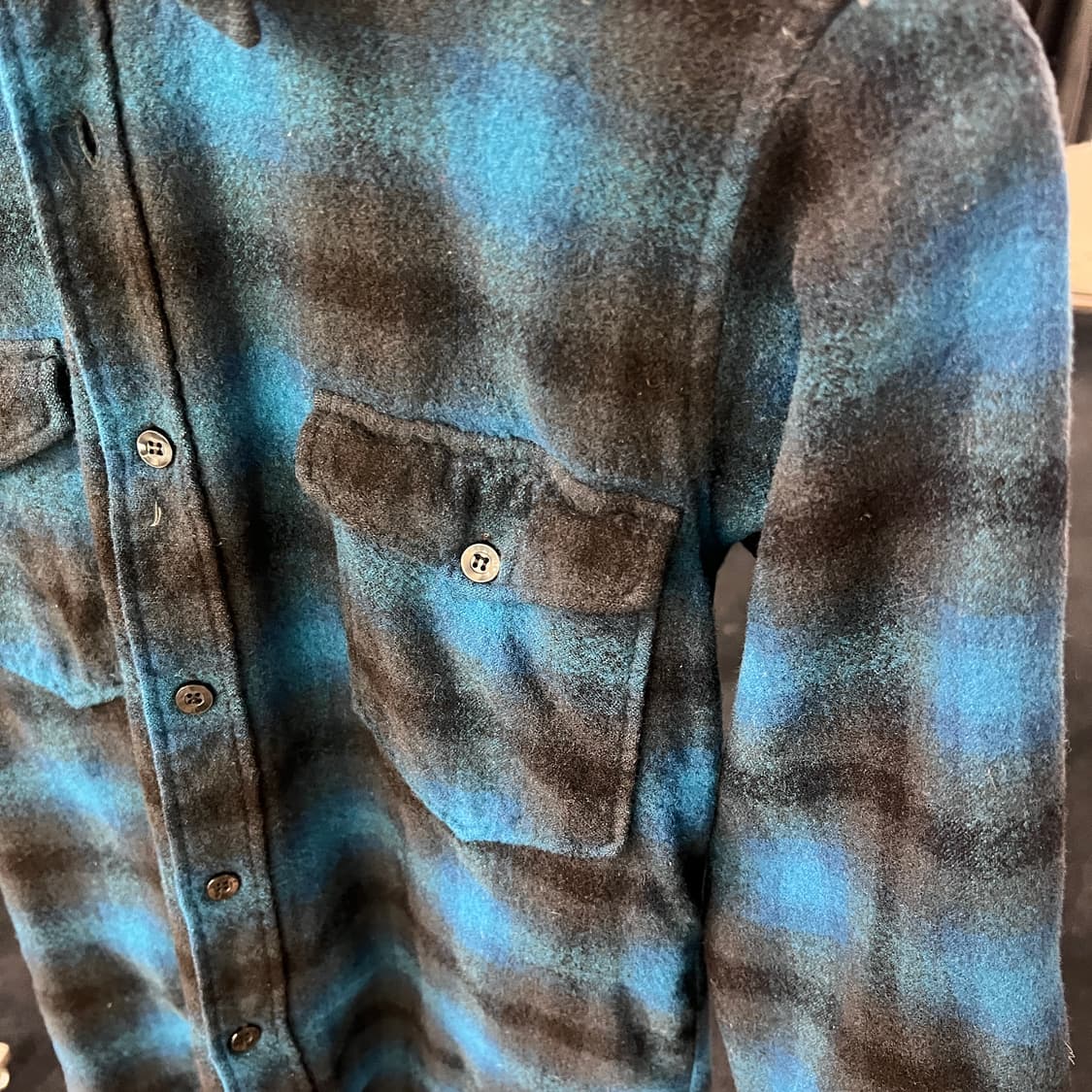 [S] 80s 펜들턴 버진울 플란넬셔츠 상품이미지3