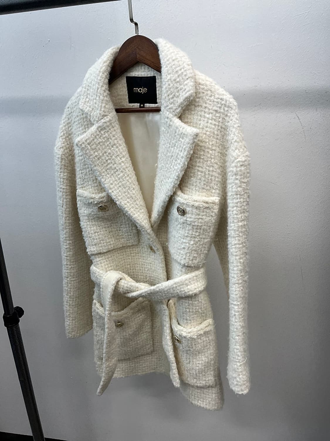 여)  마쥬 벨티드 트위드코트 
 상품이미지1