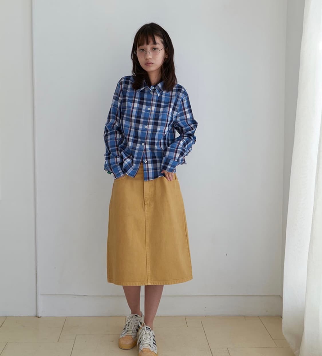 노컨텐츠 스커트 머스타드 상품이미지1