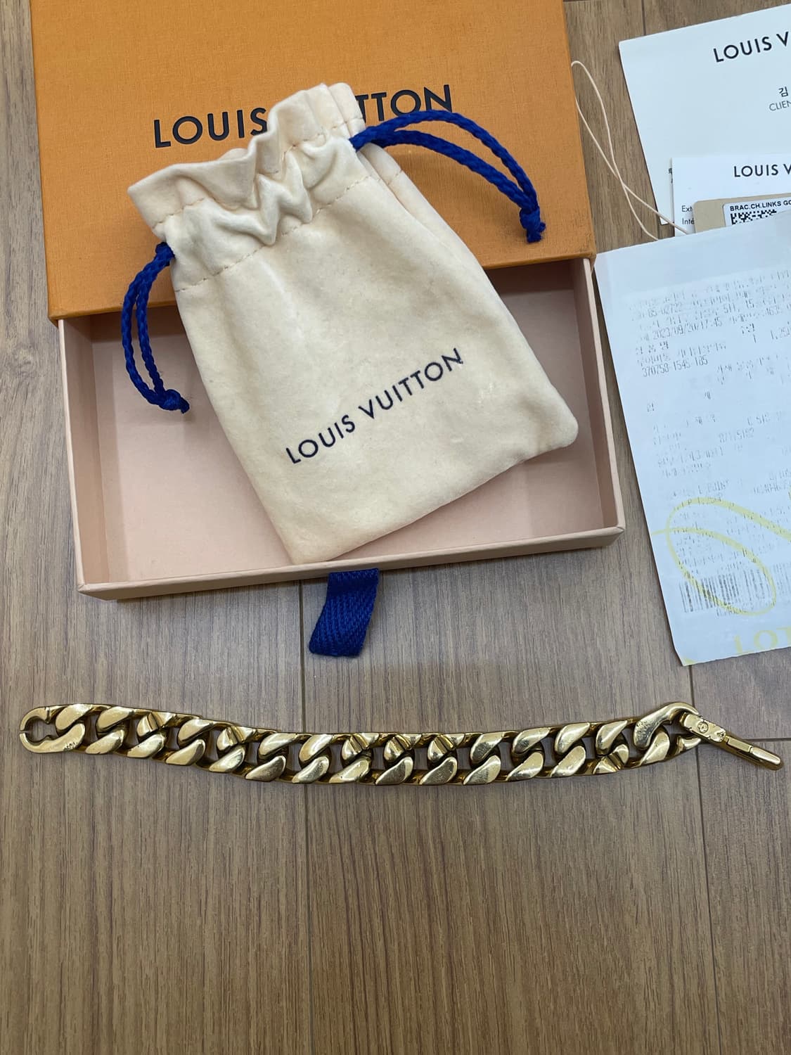 루이비통 체인링크 팔찌 M 금장 상품이미지2