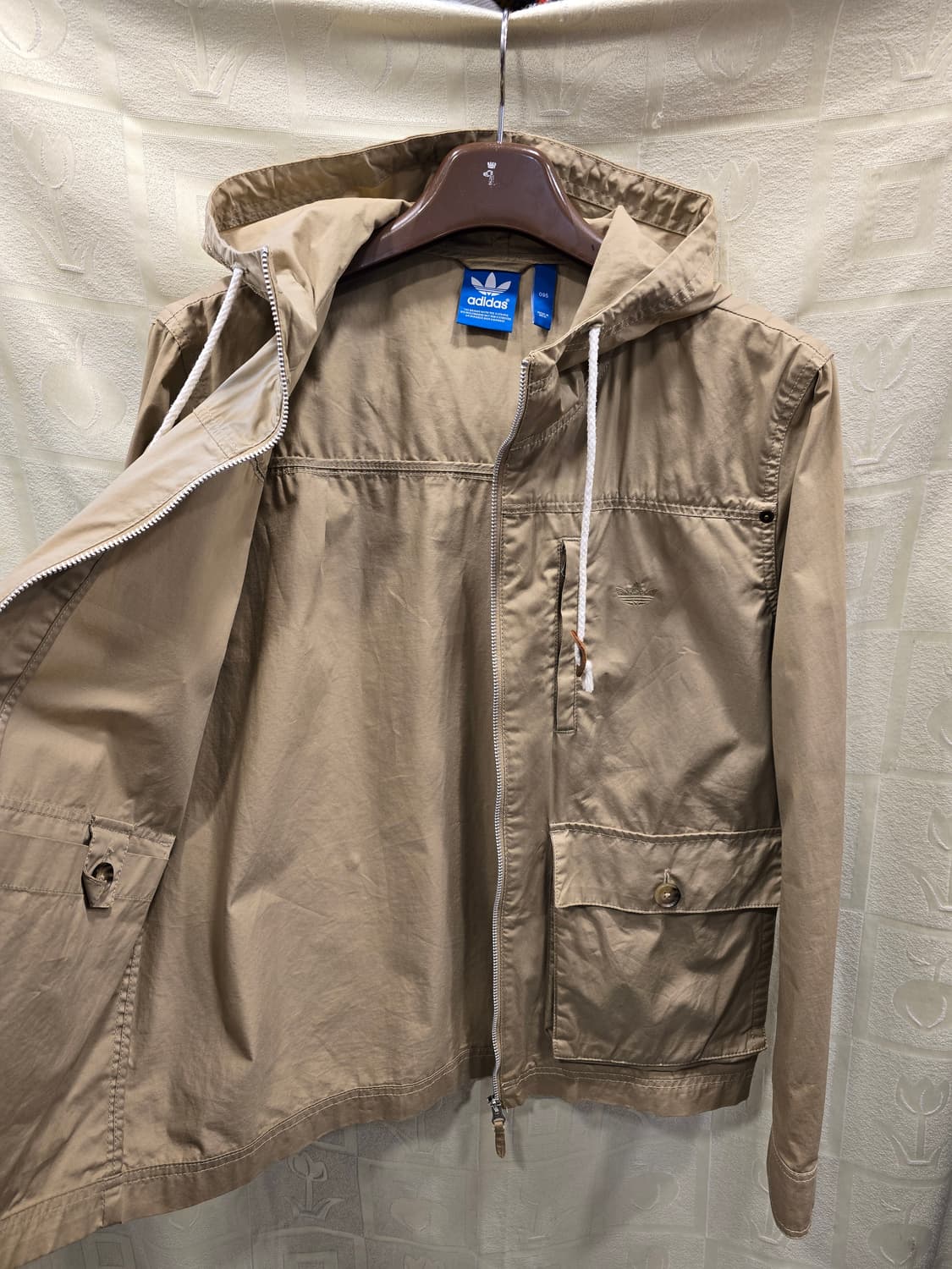 아디다스 라이트코트 베이지 후드집업 사파리 자켓 95 상품이미지6