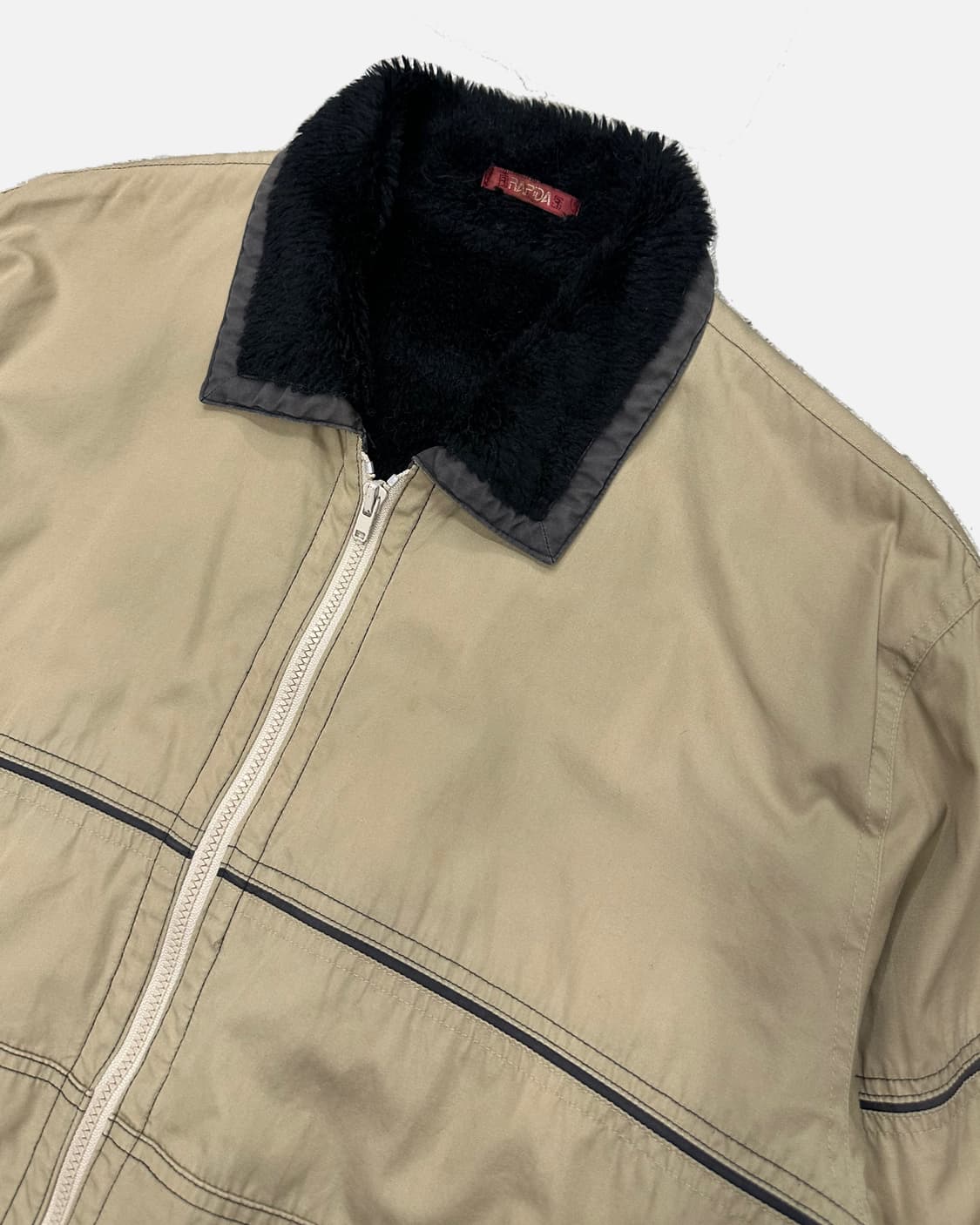 beige fur linning jacket 상품이미지3