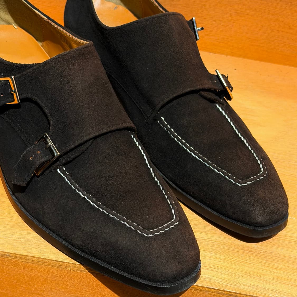 올클래식 카우레더 스웨이드 몽크스트랩 수제화 270 상품이미지2