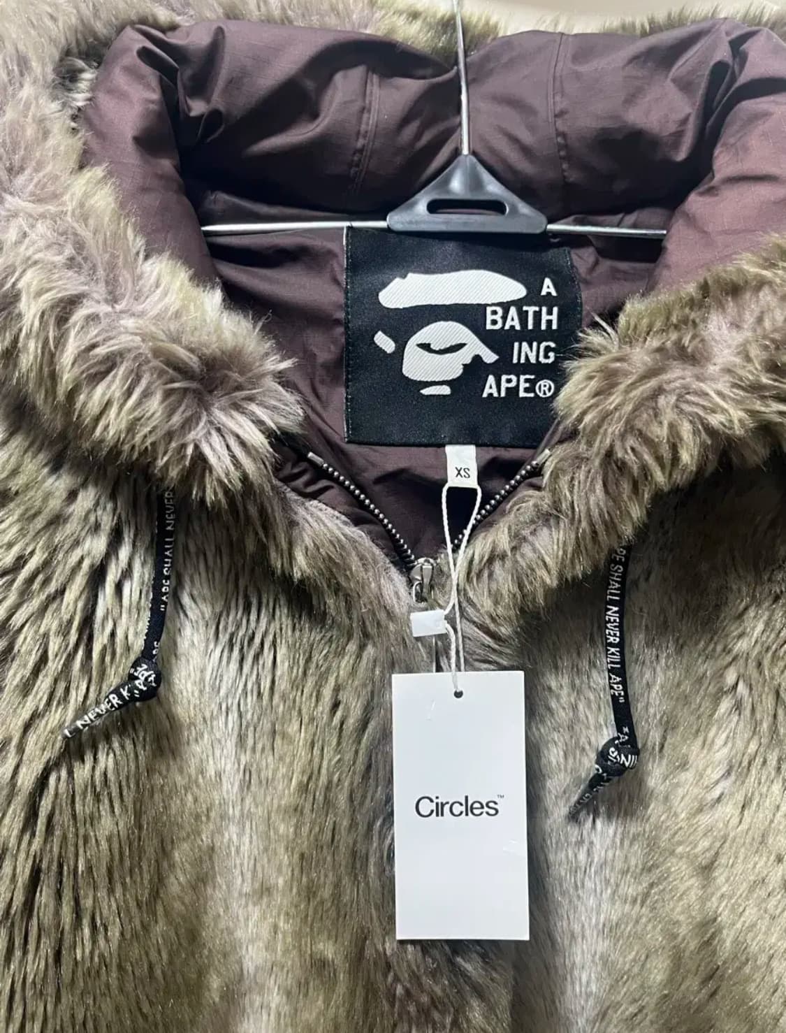 베이프 Bape 00s 투톤 카키 후드 퍼자켓 (2 way) 상품이미지8