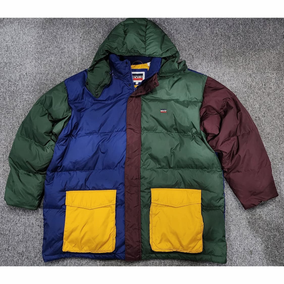 리바이스 스테이 루즈 컬러블록 다운 패딩 XL 상품이미지1