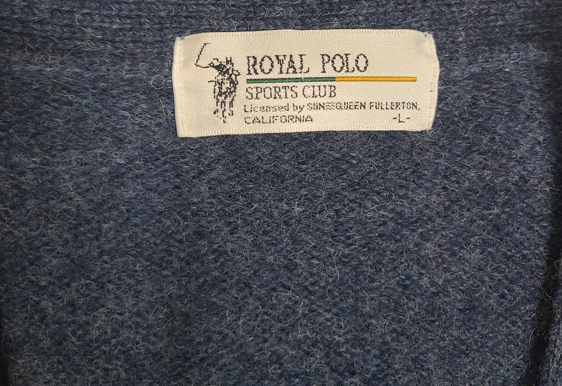 Royal Polo Sports Club 멜란지 블루 니트 베스트 상품이미지5
