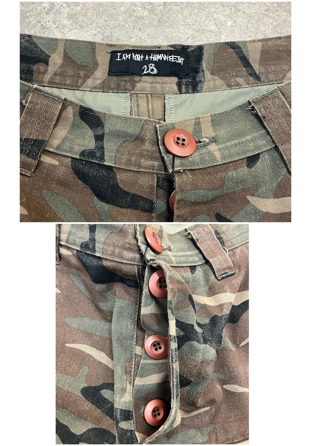 빈티지 카모 카고 하프 팬츠 28 #csz3422 상품이미지3