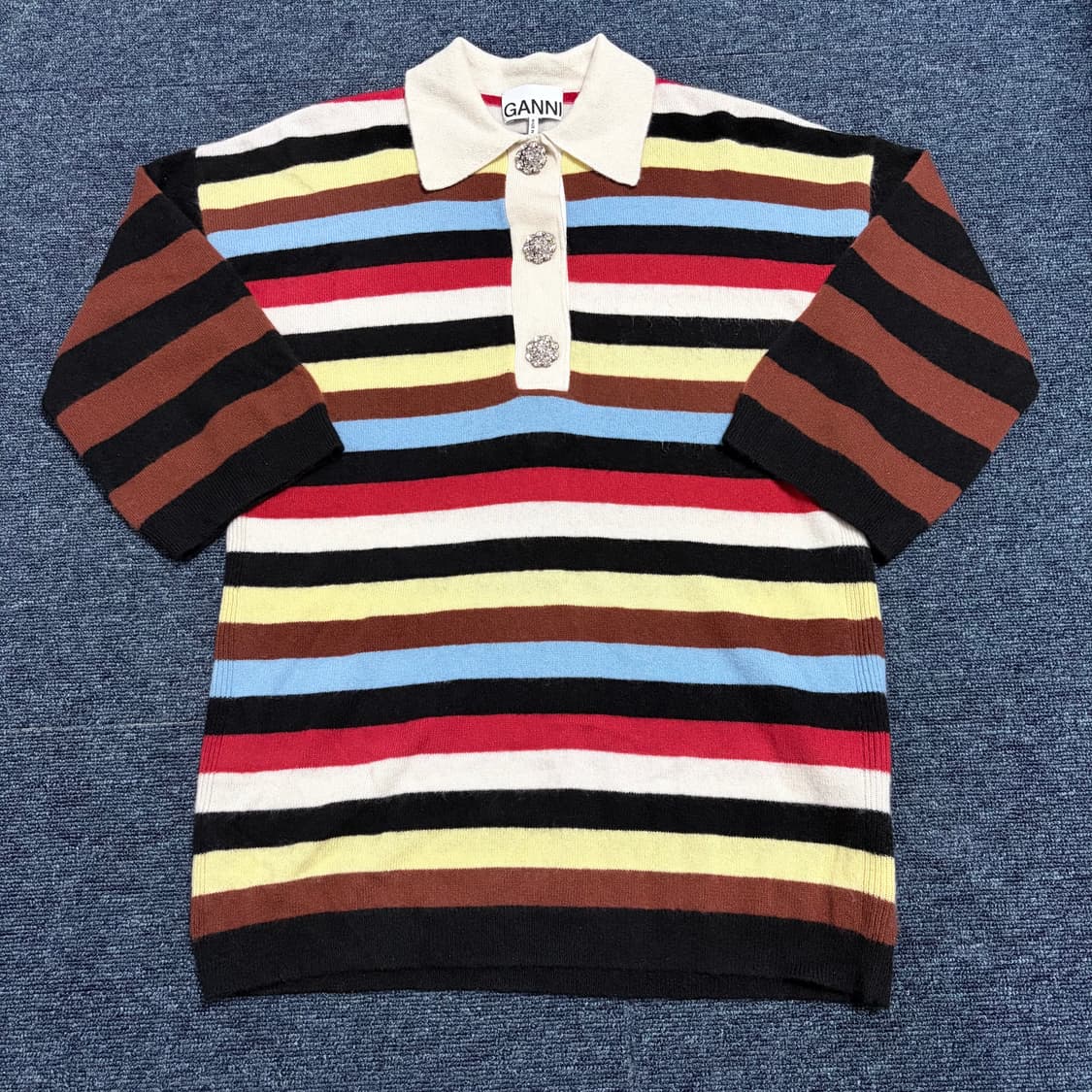 GANNI 캐시미어 폴로 셔츠 상품이미지1