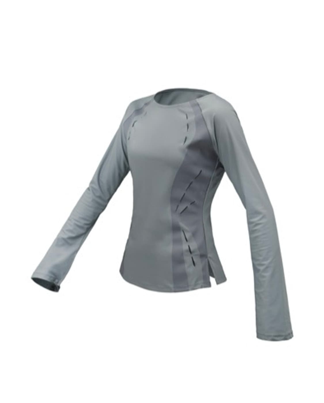 오호스 Film slit stretch top blue gray 상품이미지1