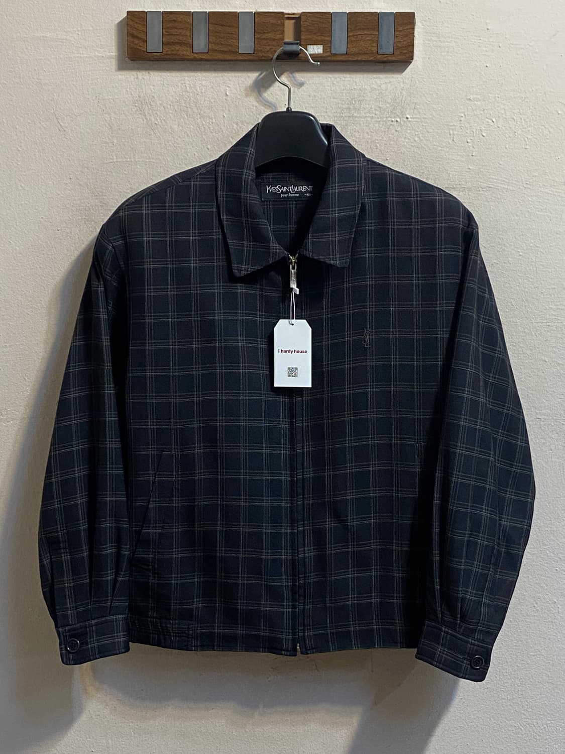 입생로랑 체크 집업 자켓 상품이미지1