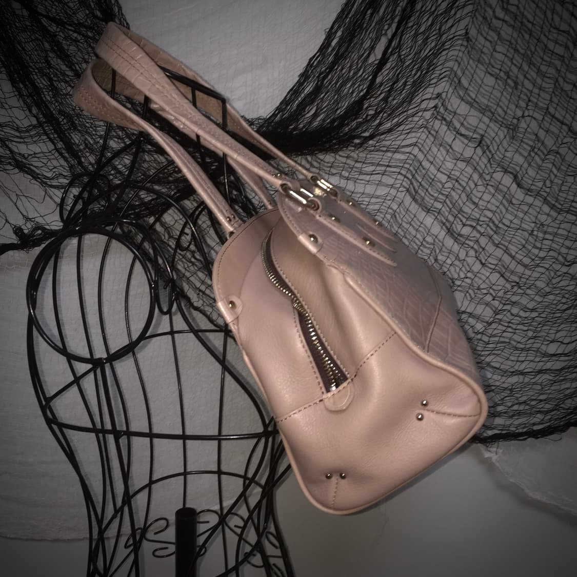 Paul Stuart vtg babypink shoulder bag 💒 상품이미지5