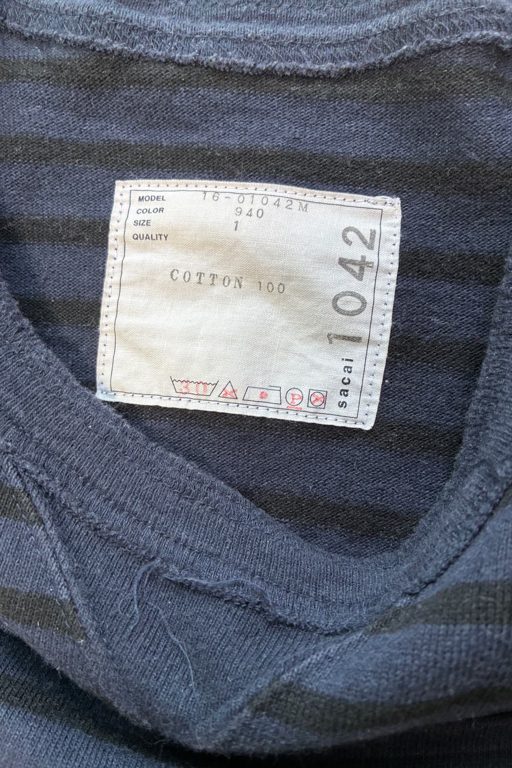 Sacai Paneled Striped Cotton T-Shirt 상품이미지8
