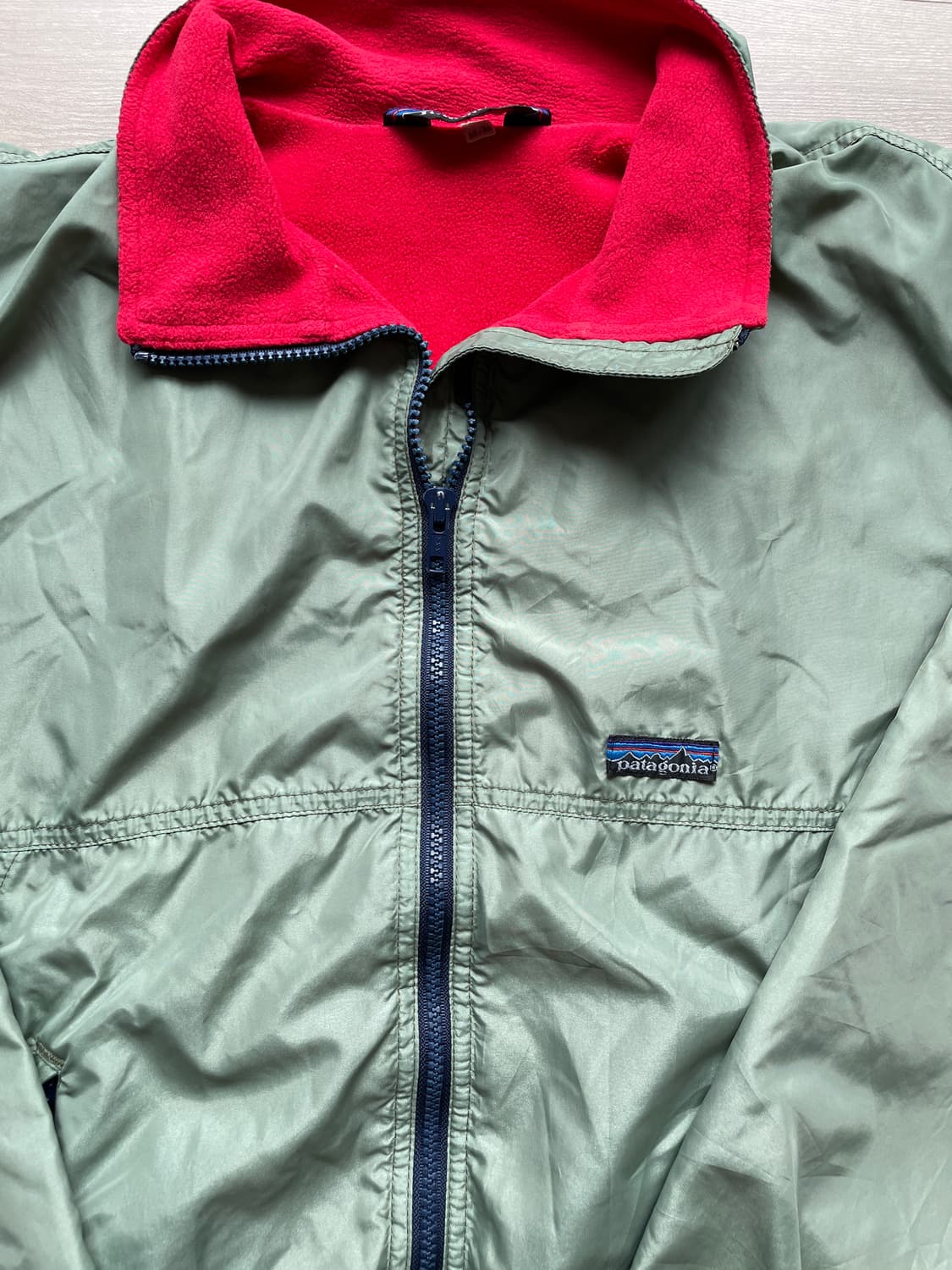 80s 파타고니아 쉘드 신칠라 세이지 그린 봄버 자켓 rare usa 상품이미지5