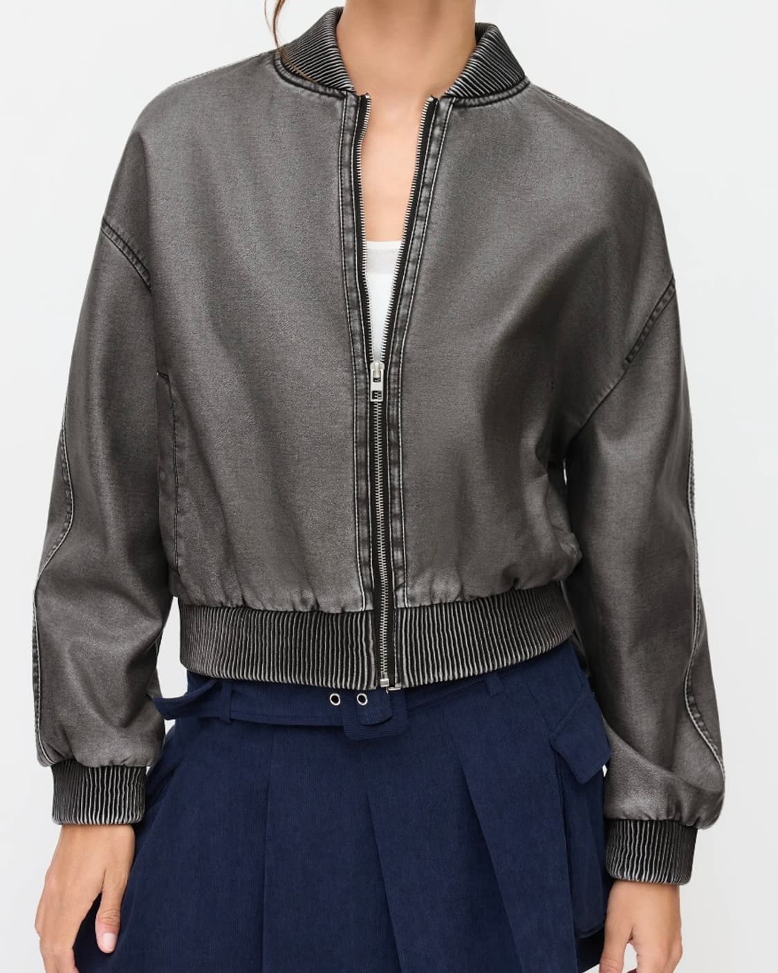 CIDER 레더 봄버 자켓 (새상품) 55사이즈 상품이미지7