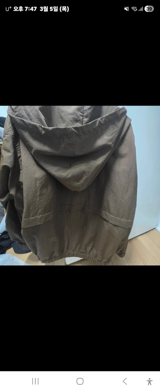 풀셋 노앙 브라운 후드 집업 M 새상품급 NOHANT 된장 포스 상품이미지4