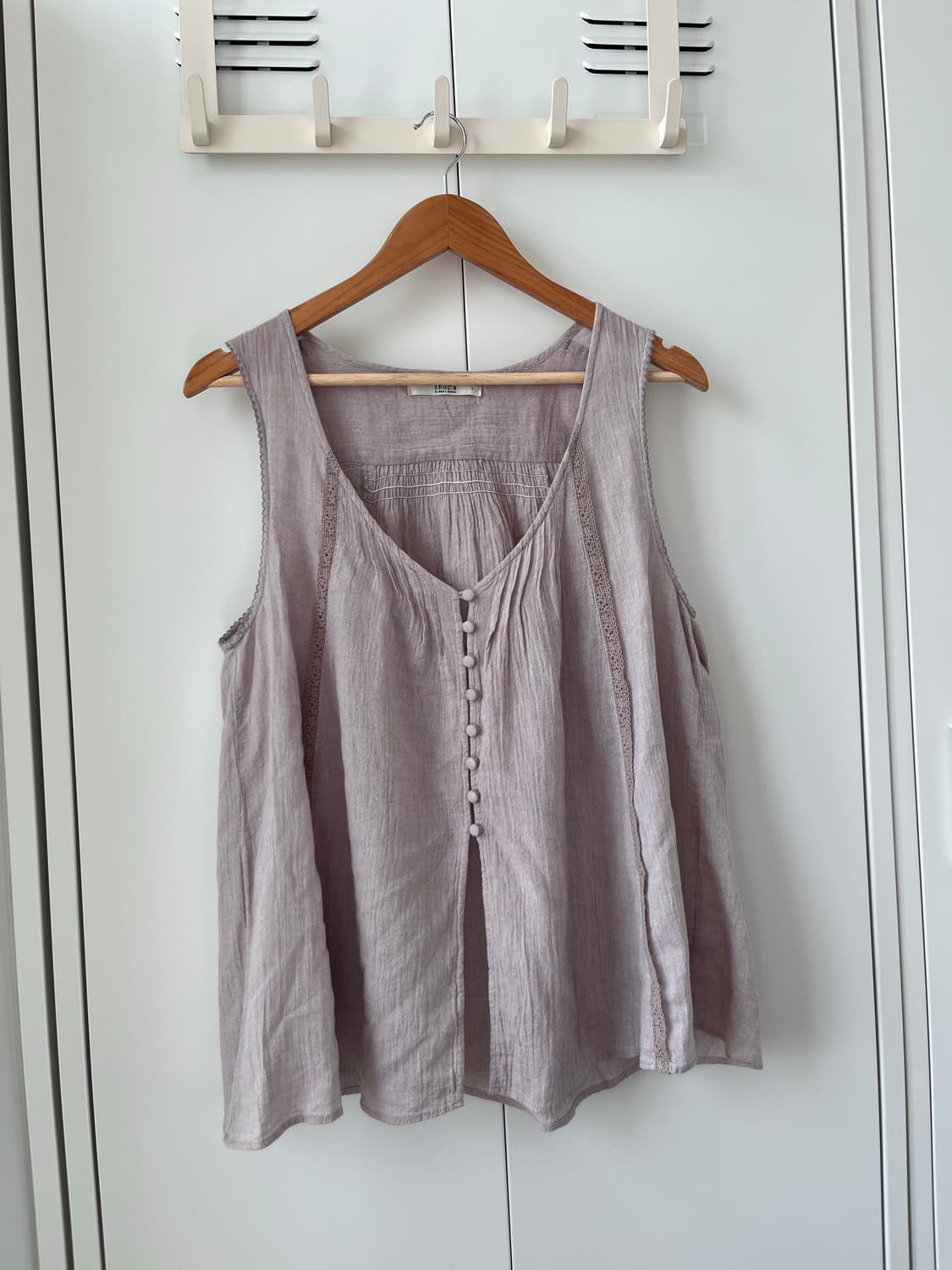 Shuca 바선생 단추 슬리브리스 상품이미지6