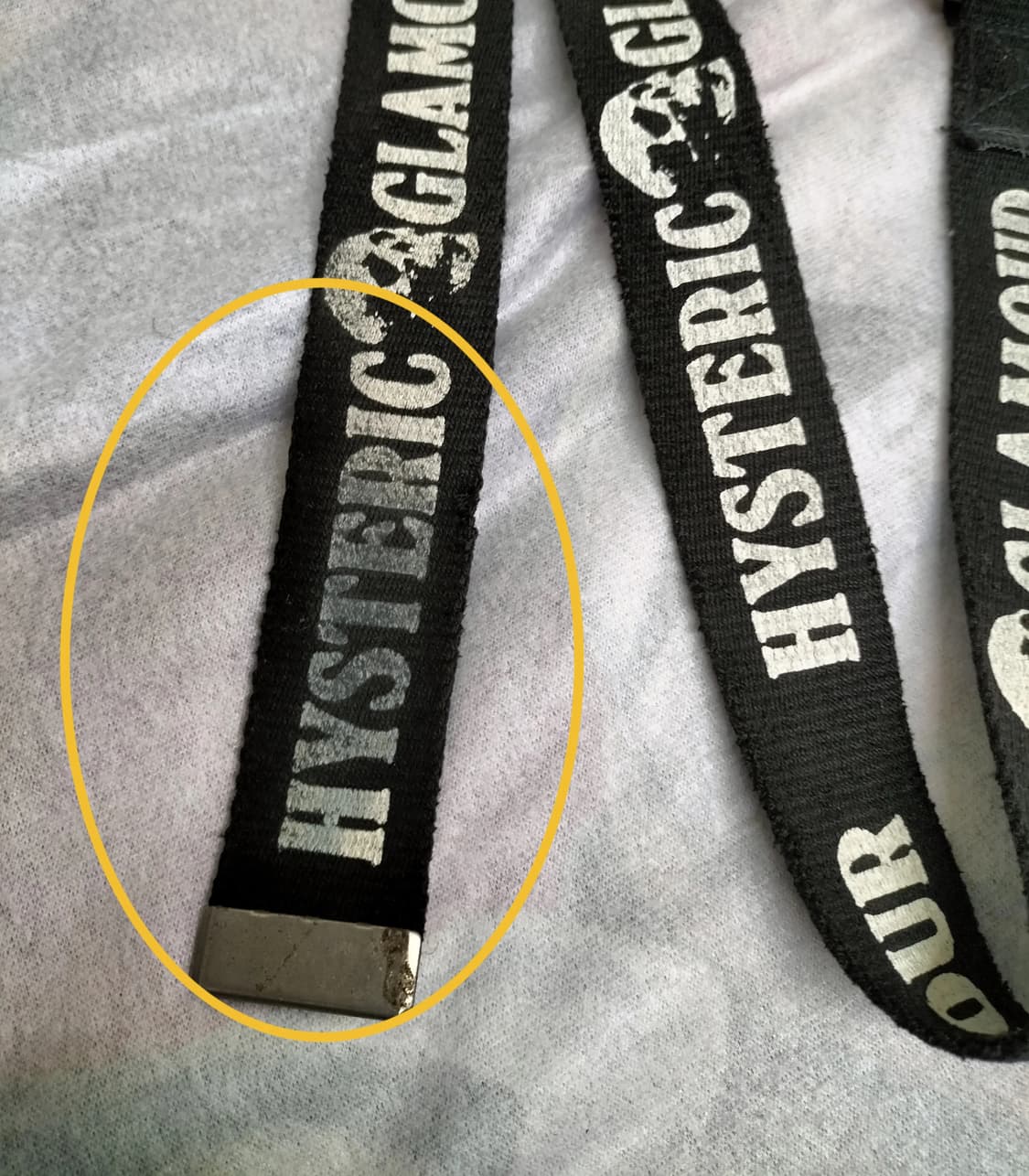 히스테릭 글래머 블랙 스컬 로고 더블 링 벨트 상품이미지5