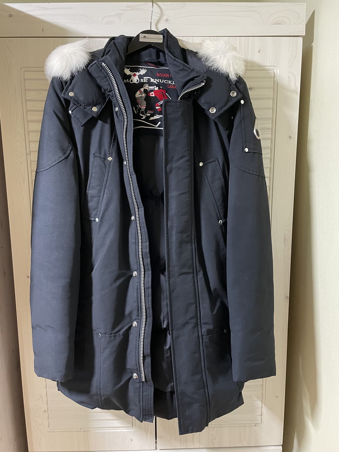 무스너클 남자 스틸링 파카 패딩 블랙 L사이즈 상품이미지1