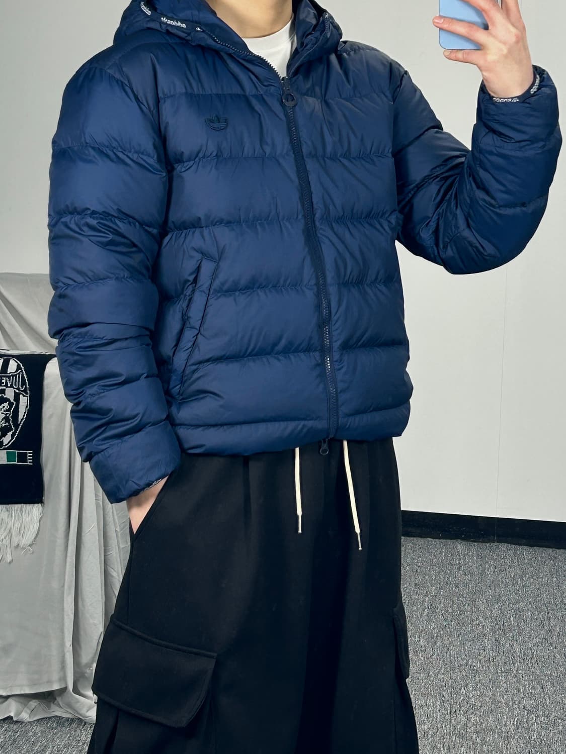 아디다스 리버시블 네이비 경량 패딩  상품이미지3