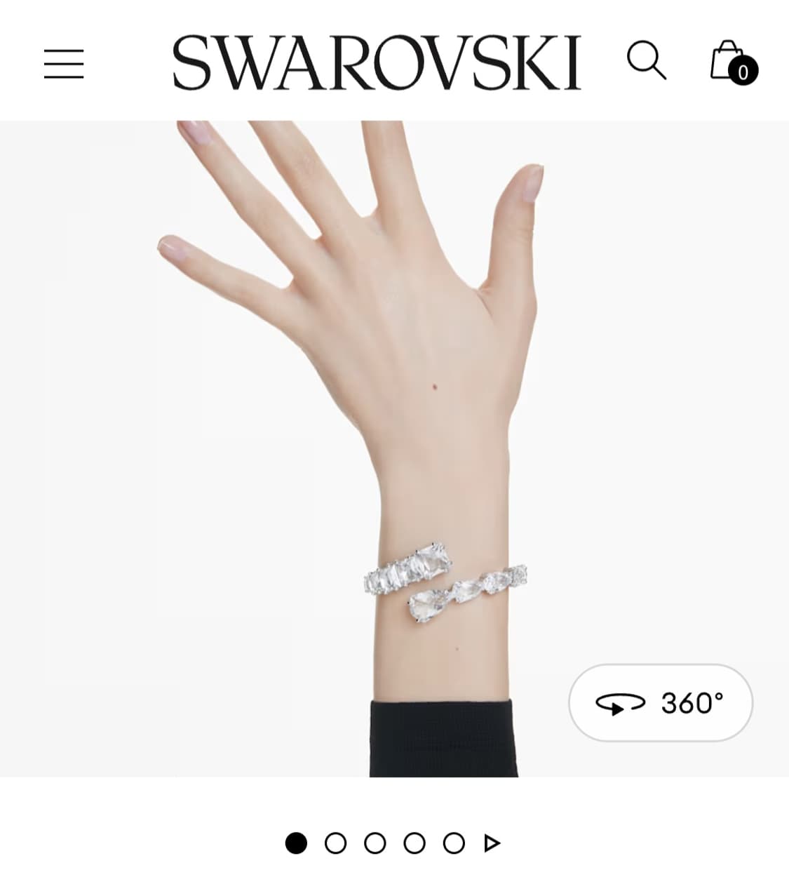 정가68만~새제품)스와로브스키 매트릭스 커프 팔찌 정품 상품이미지3