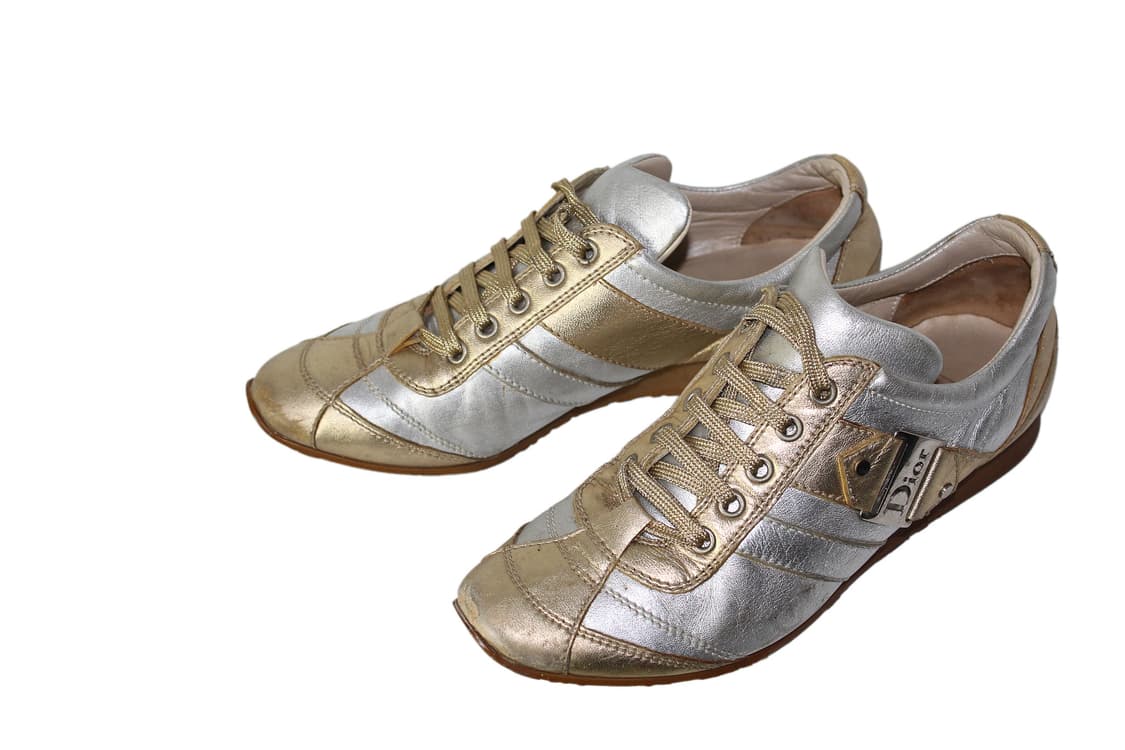 Dior 05's  John Galliano era 메탈릭 레더 스니커즈 상품이미지3