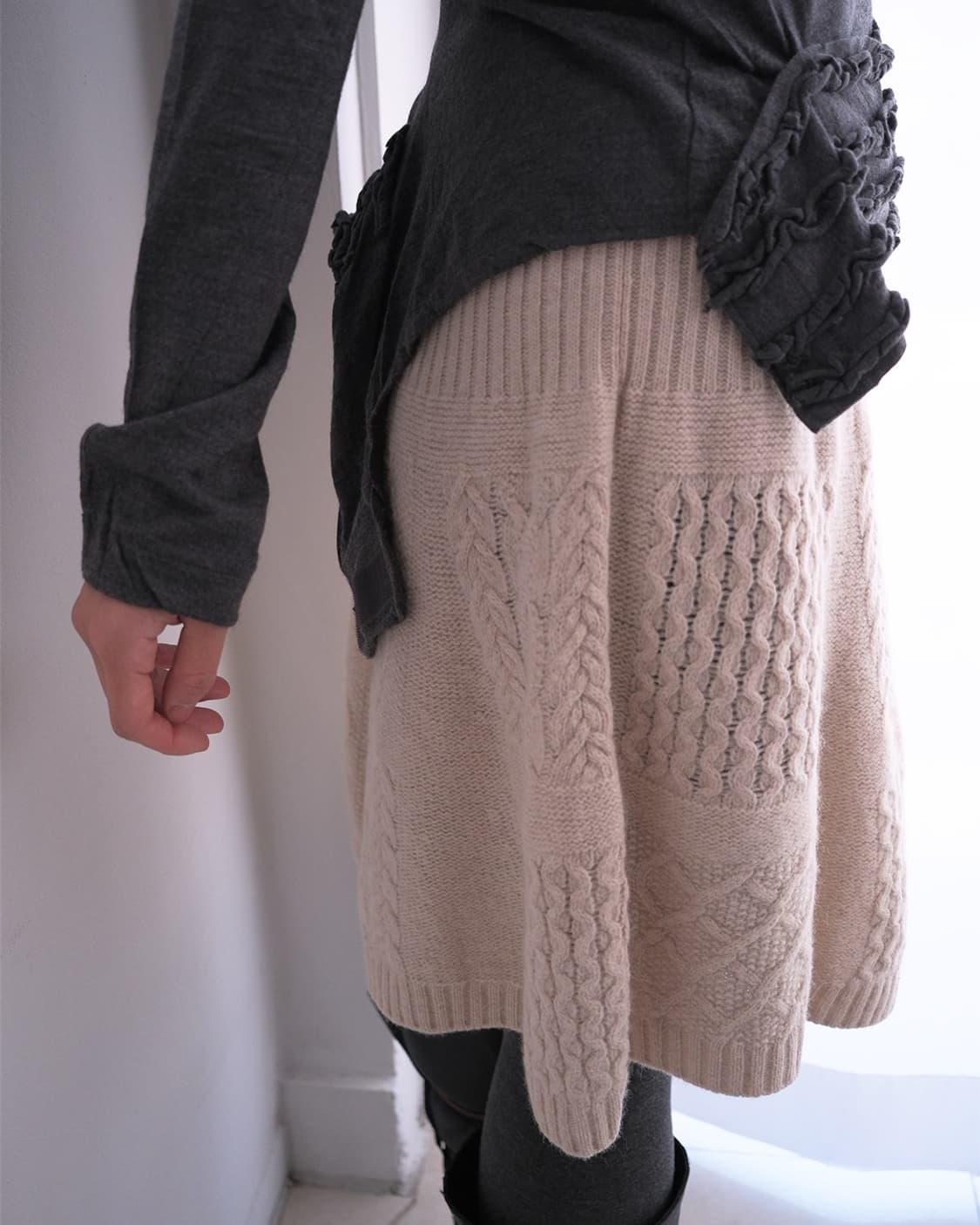 Cable knit skirt 상품이미지2