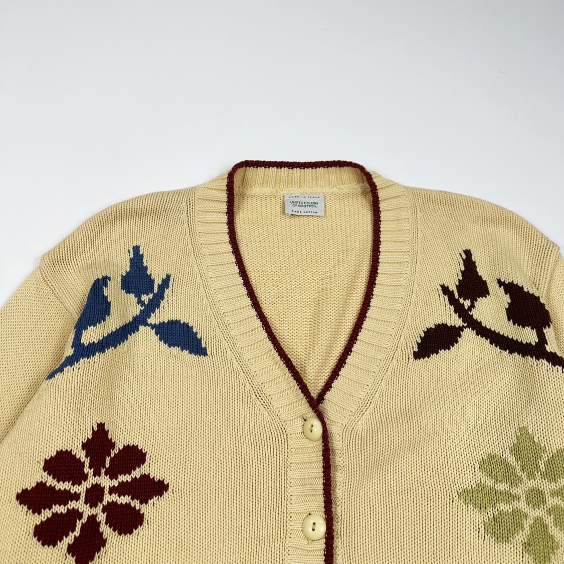 베네통 이태리 플라워 니트 가디건 (L 여성추천) 상품이미지1