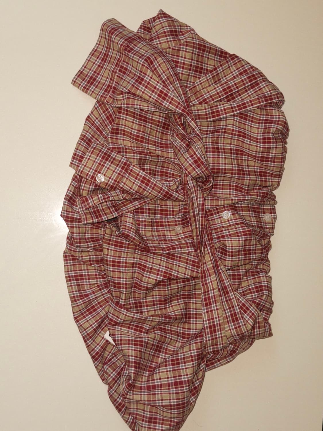 크랭크 체크 랩스커트 상품이미지1