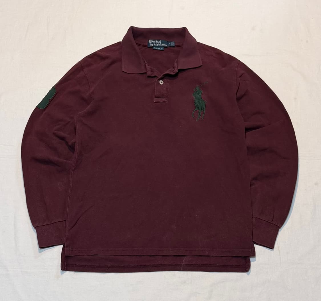 폴로 랄프로렌 빅포니 롱슬리브 카라티 버건디 와인 상품이미지1