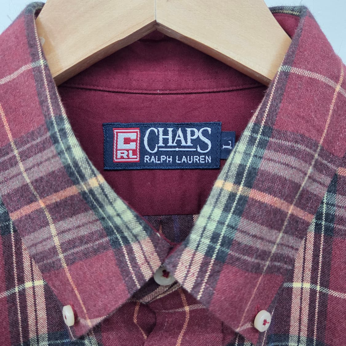 CHAPS 챕스 랄프로렌 체크 긴팔 셔츠 남L 상품이미지3