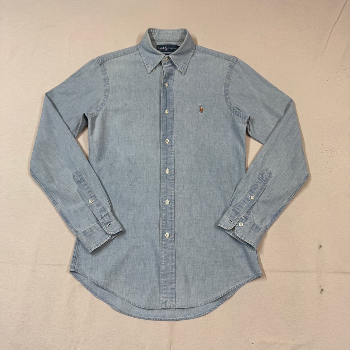 XS) 폴로 랄프로렌 샴브레이 데님 셔츠 커스텀핏 상품이미지1