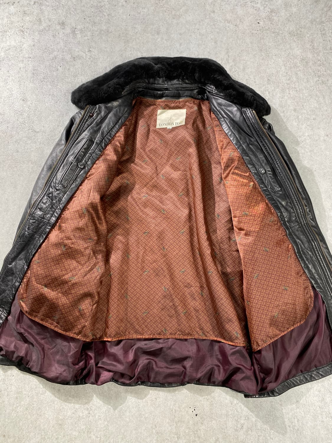 [95] 90s London Fog 런던포그 양가죽 레더 코트 상품이미지6