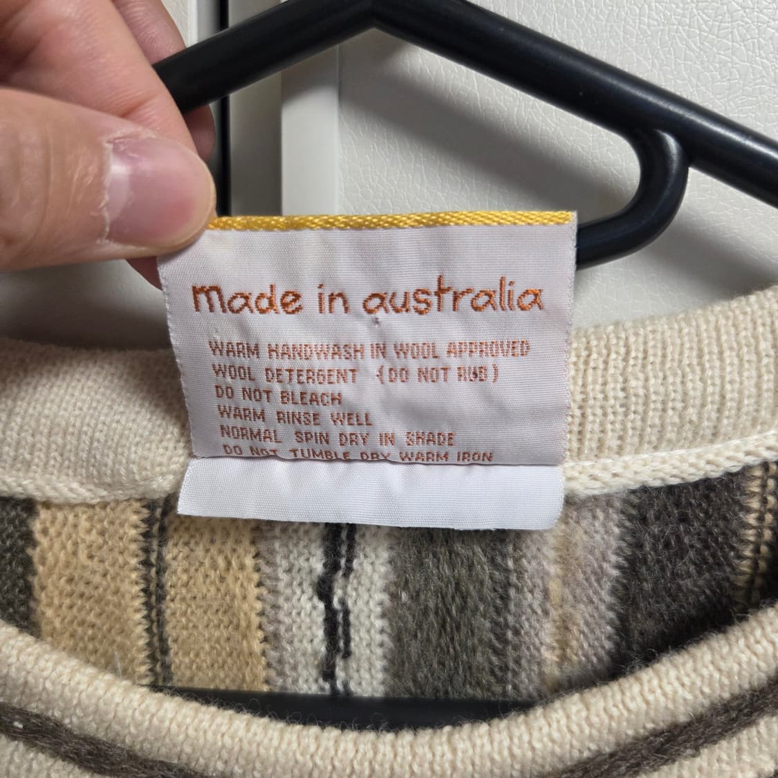 호주산 90s Mulca 퓨어울 케이블 니트 L(100) 상품이미지3